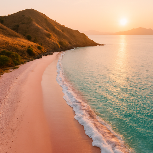 Komodo Island's Pink Sand Beach