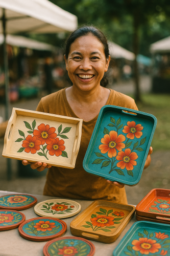 Smiling At The Market