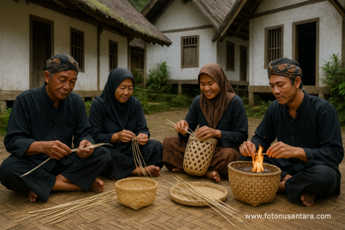 Artisans-Weaving-Bamboo-in-Kampung-Naga